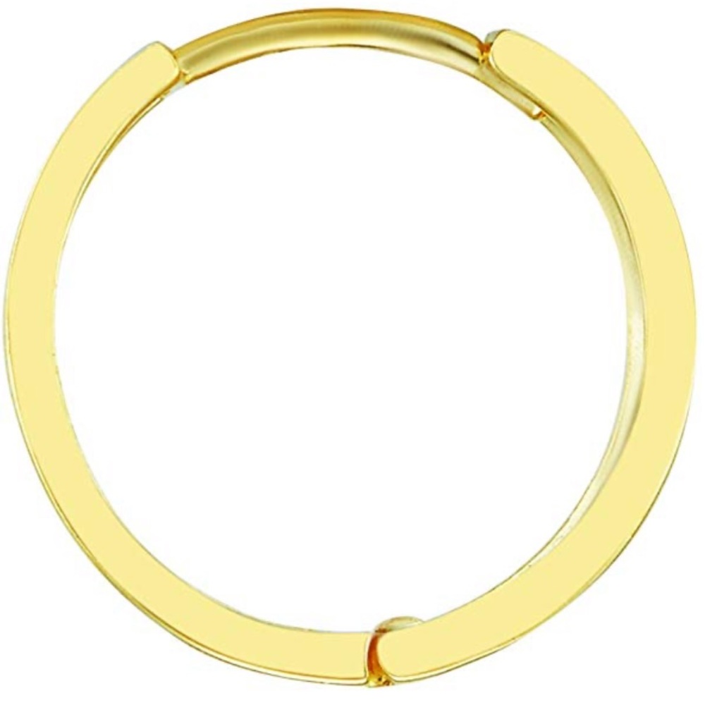 14k Yellow OR White Gold 3mm Hoop Earrings 14mm - Picture 3 of 15